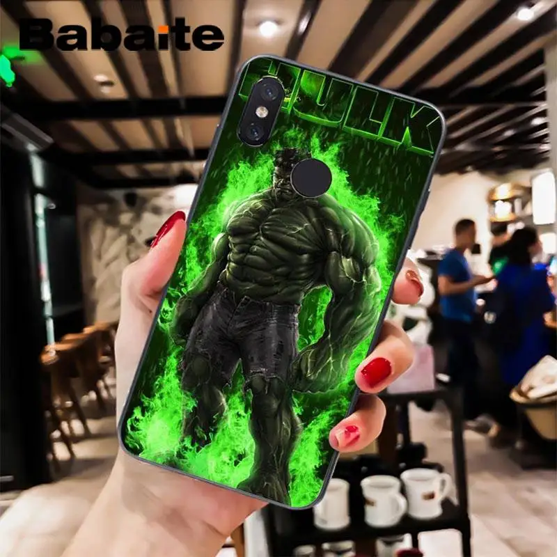 Babaite Marvel Heroes Халк черный ТПУ Мягкий силиконовый чехол для телефона чехол для Xiaomi 6 MIX2 8SE K20 REDMI 5A NOTE4X 7 6A мобильные чехлы