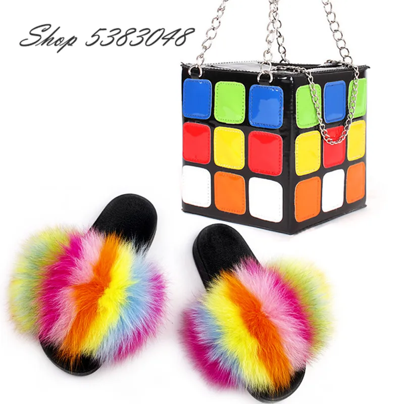 Новинка Модная женская сумка через плечо с цепочкой в виде кубика Рубика Тапочки