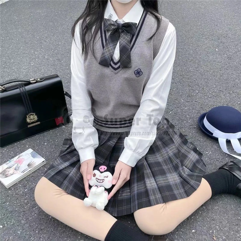 Женский шерстяной жилет JK из натуральной шерсти тонкий вязаный для студентов в