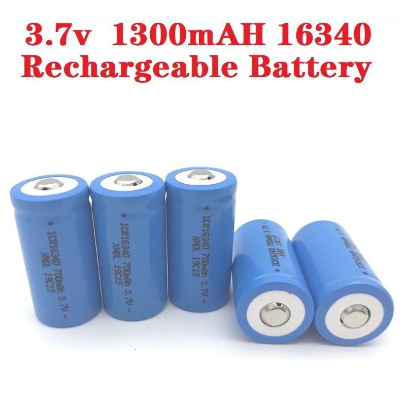 

1300mAh Rechargeable 3.7V Li-ion 16340 Batteries CR123A Battery LED Flashlight Travel Wall Charger For 16340 CR123A