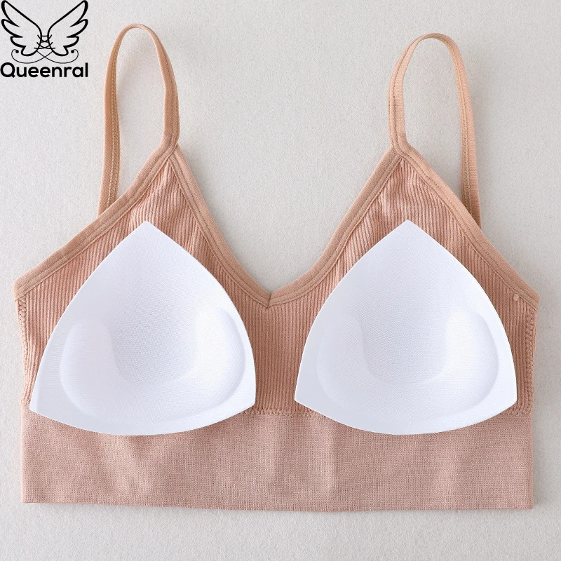 

Queenral 2 Pcs Bras For Women Sexy Seamless Bra U Type Backless Bra Push Up Bralette Brassiere Women Bra Soutien Gorge Femme