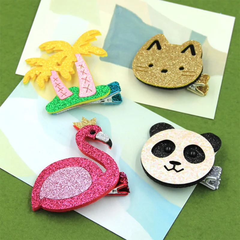 Милые детские заколки для волос ручной работы с изображением кота панды