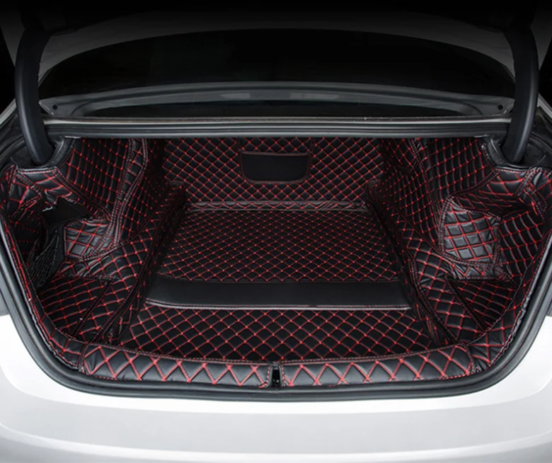 

leather car trunk mat cargo liner for bmw g30 2018 2019 2020 520 530 525 540 535 boot luggage rear rug carpet 5 series