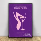 No308 мой секс и город минималистичный постер кино Картина на холсте постеры принты Куадрос домашний Декор Спальня
