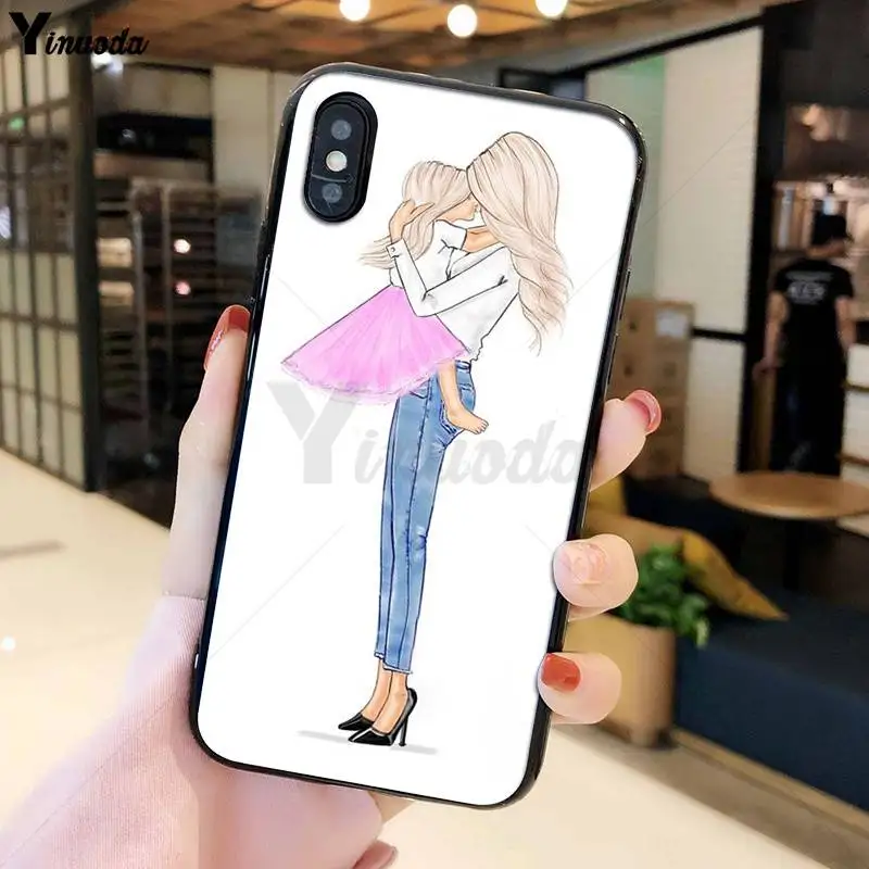 Мягкий чехол для телефона Yinuoda девочек младенцев женщин мам с пользовательским