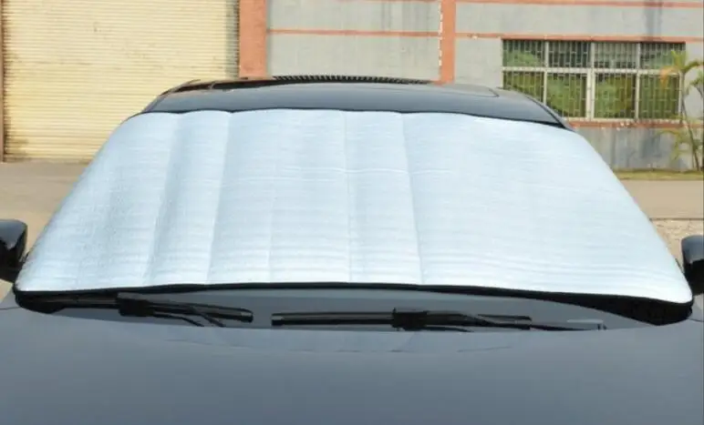 

1pcs Car Sunshade Front Windshield 150 X 70cm Snow Frost Sunscreen Insulation Front And Rear Sun Anti-Snow Block Dual Purpose