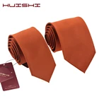 Галстук мужской тканый темно-оранжевый, 6 см, 8 см