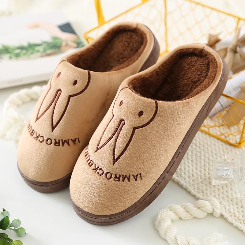 Coffee Домашние тапочки для мужчин; Зимняя мужская обувь; Schoenen Mannen Buty Meskie Sloffen Pantoffels; короткие плюшевые тапочки; Chausson; меховые тапочки для влюбленных - Цвет: Coffee