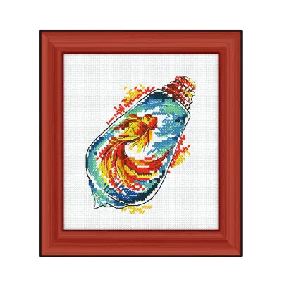 Точный Набор для вышивки Золотая рыбка крестиком a3232 крестиком|Упаковка| |