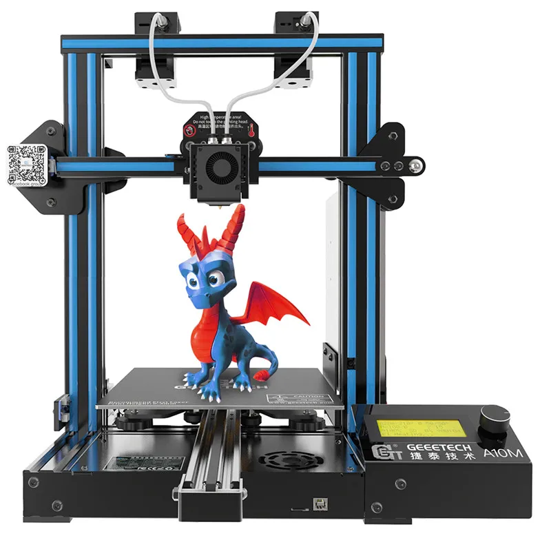 3D-принтер Geeetech A10M Mix-Color с двойным Экструдером детектором нити возобновлением