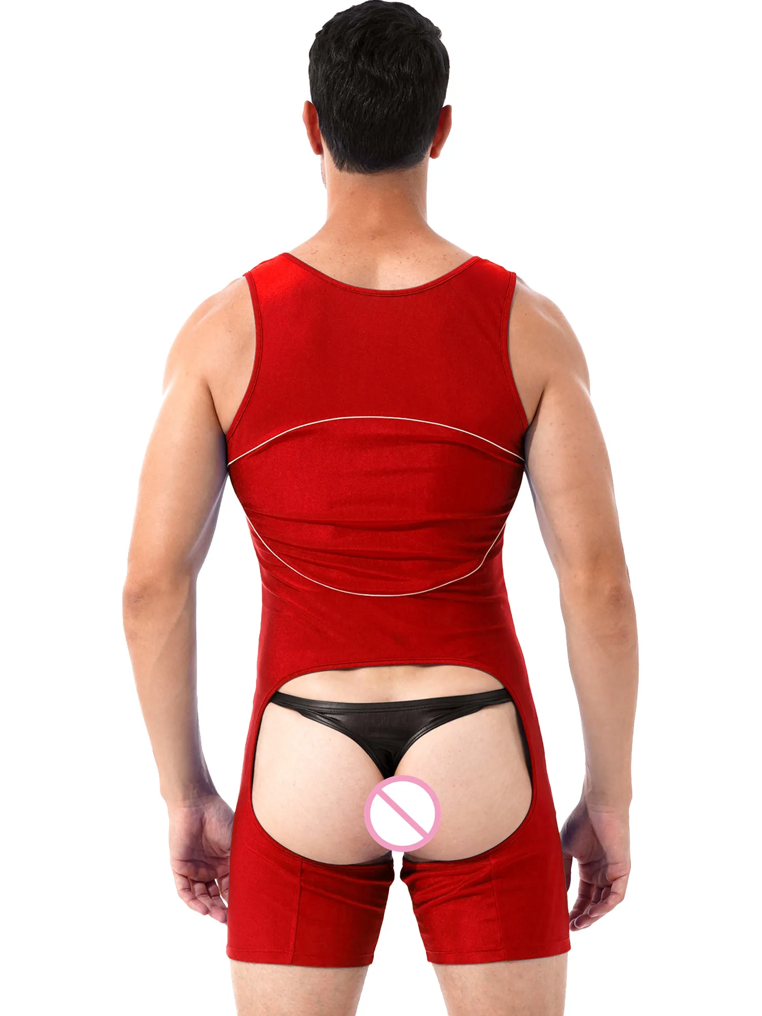 Мужской комбинезон с вырезом на спине женская одежда для сна цветные блоки без