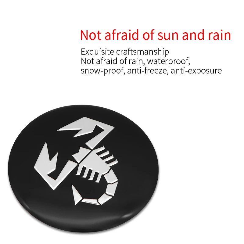

4pcs 56mm Car Accessories Refit Wheel hub center stickers Cap Wheel Badge Sticker cover Scorpion for Fiat- abarth-500 595 1100