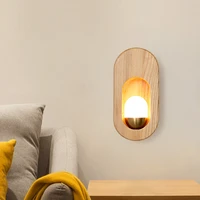 creative wood home art deco wall lamps for bedroom modern loft bed mirror light led wall sconce bathroom vanity lighting fixture