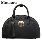 MOTAORA, винтажная женская сумка с короткими ручками, Высококачественная кожаная сумка с бахромой, женская сумка на плечо в китайском стиле, новинка 2022
