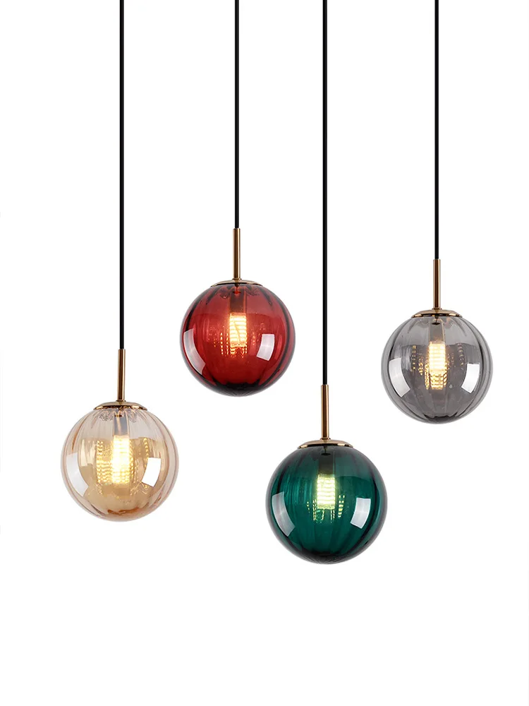 

Nordic Style Little Glass Ball Pendant Fixtures Bedroom Living Room Light Modern LED Pendant Lamp Hanglamp Luminaire MJ1014