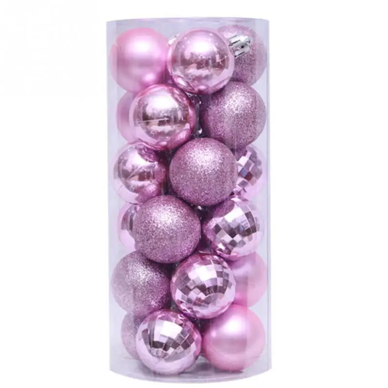 24pcs 4cm C 30 шт дерево декор расписные Рождественские шары ремесла домашний праздник фестиваль свадебный орнамент вечерние Подвески маленькие DIY#734 - Цвет: 24pcs 4cm C