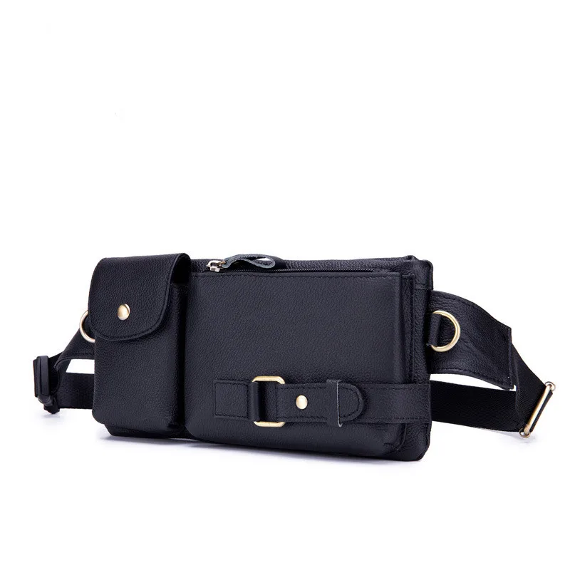 Мужская сумка слинг из натуральной кожи нагрудный рюкзак на плечо кошелек через