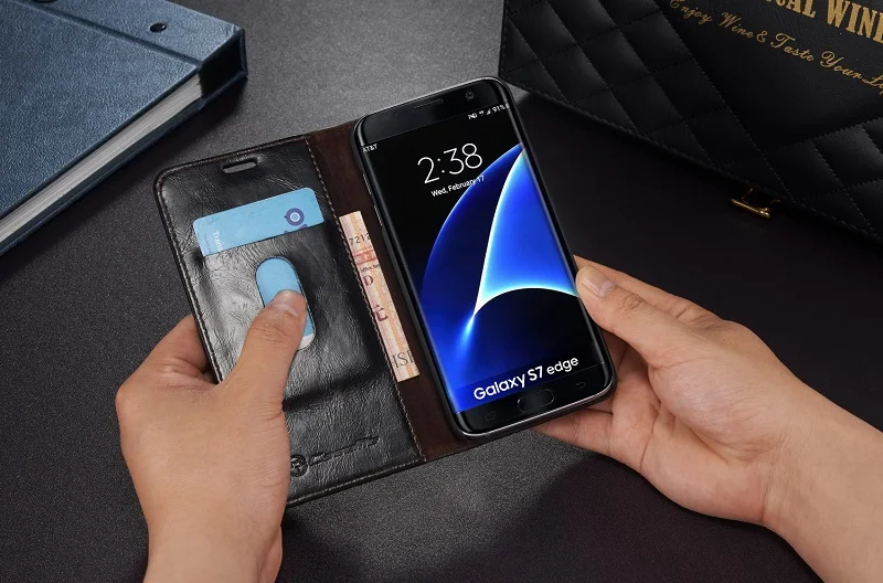 Роскошный Магнитный откидной Чехол для samsung galaxy S7 edge S8 S9 S10 Plus S5 Mini S4 S6 edge Plus винтажный кожаный чехол-бумажник