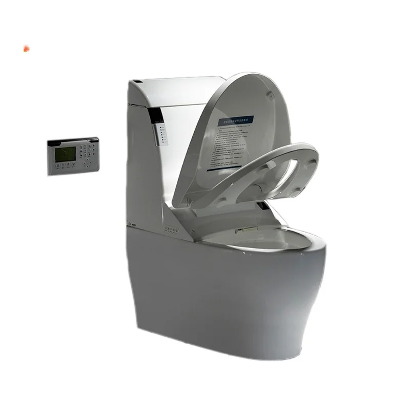 

Artistic Patterned White One Piece Closestool Siphon Jet Fluishing Floor Mounted Luxious Villa Bathroom Seat Toilet smart home