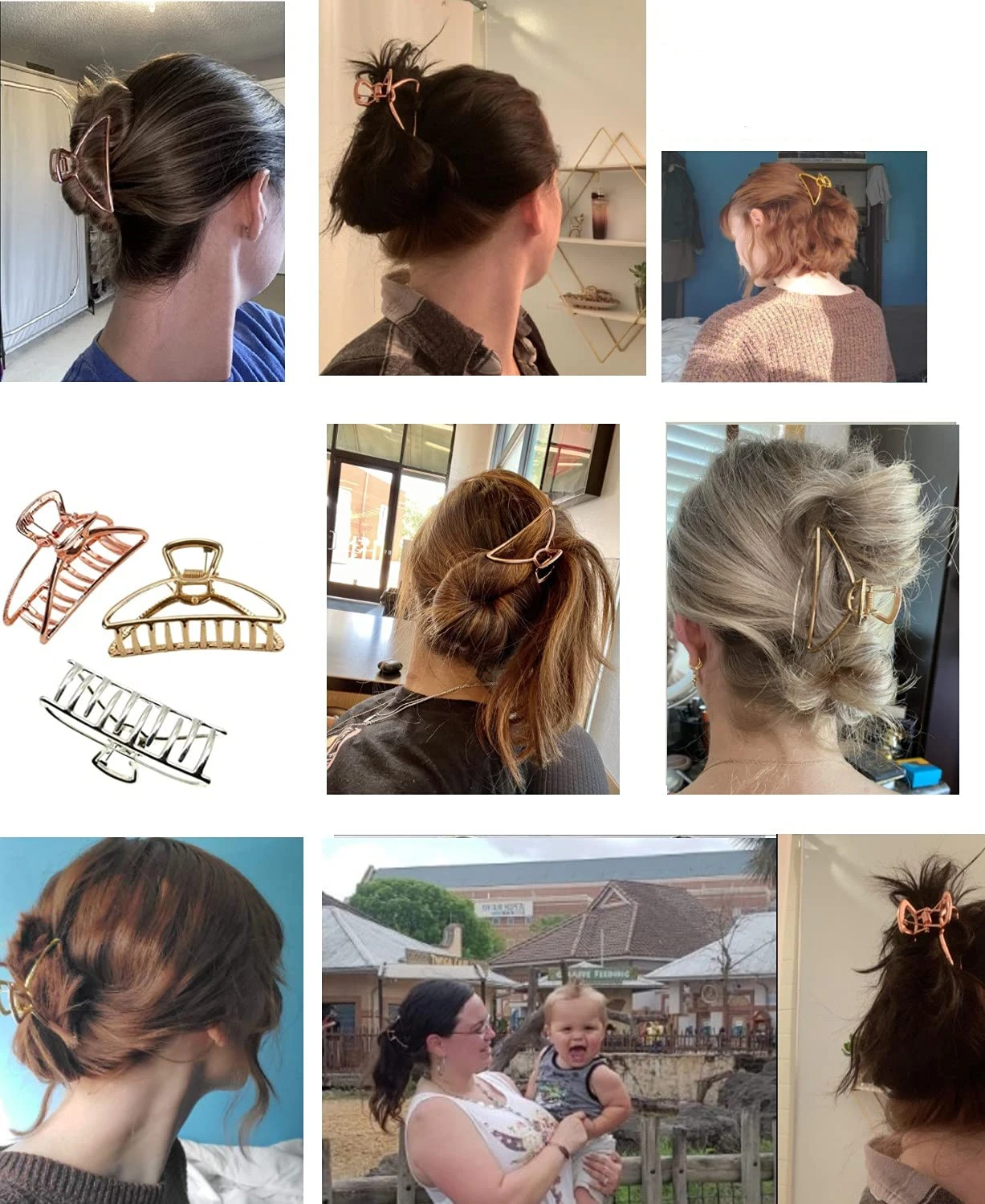 1 шт. Большая Металлическая Заколка-краб для волос | Красота и здоровье