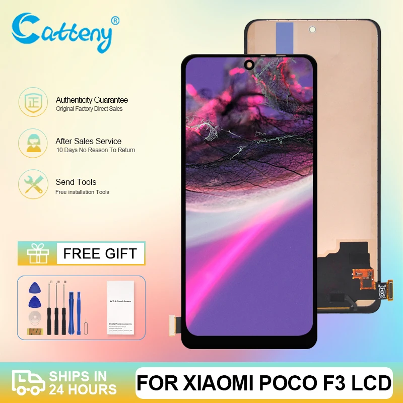 

Оптовая продажа, дисплей Poco F3 для Xiaomi Mi 11I, ЖК-сенсорный экран, дигитайзер для Redmi K40 в сборе с рамкой, бесплатная доставка