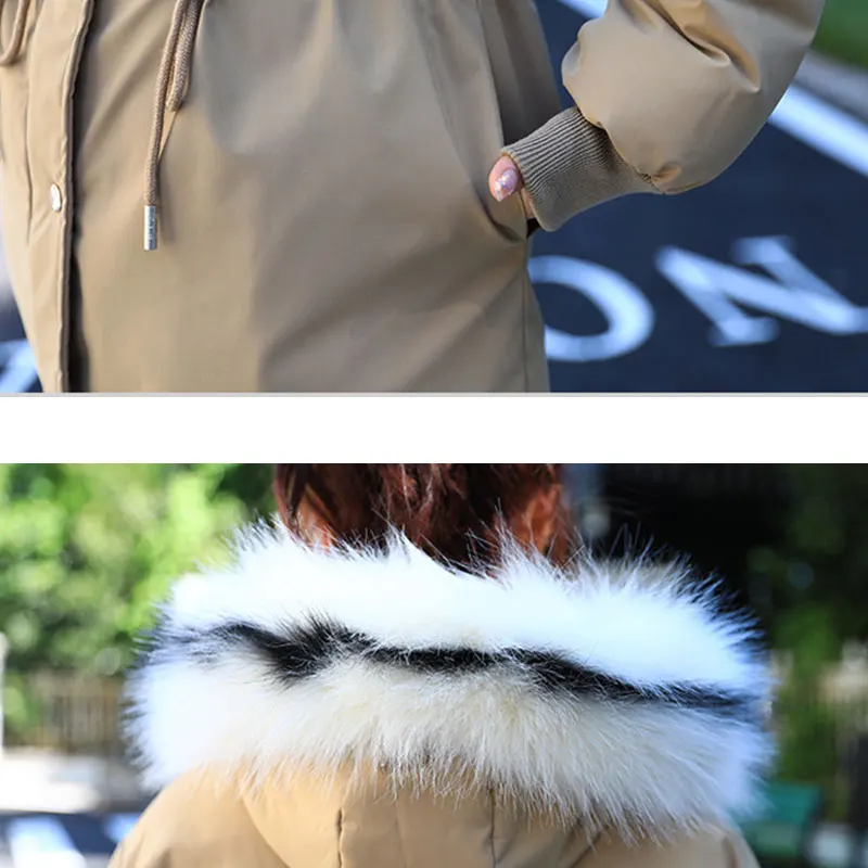 2020 Winter Padded Jacket Women Coat Parka Korean Short Outerwear Big Fur collar Hooded Thick Down Cotton Jackets Female DH102
