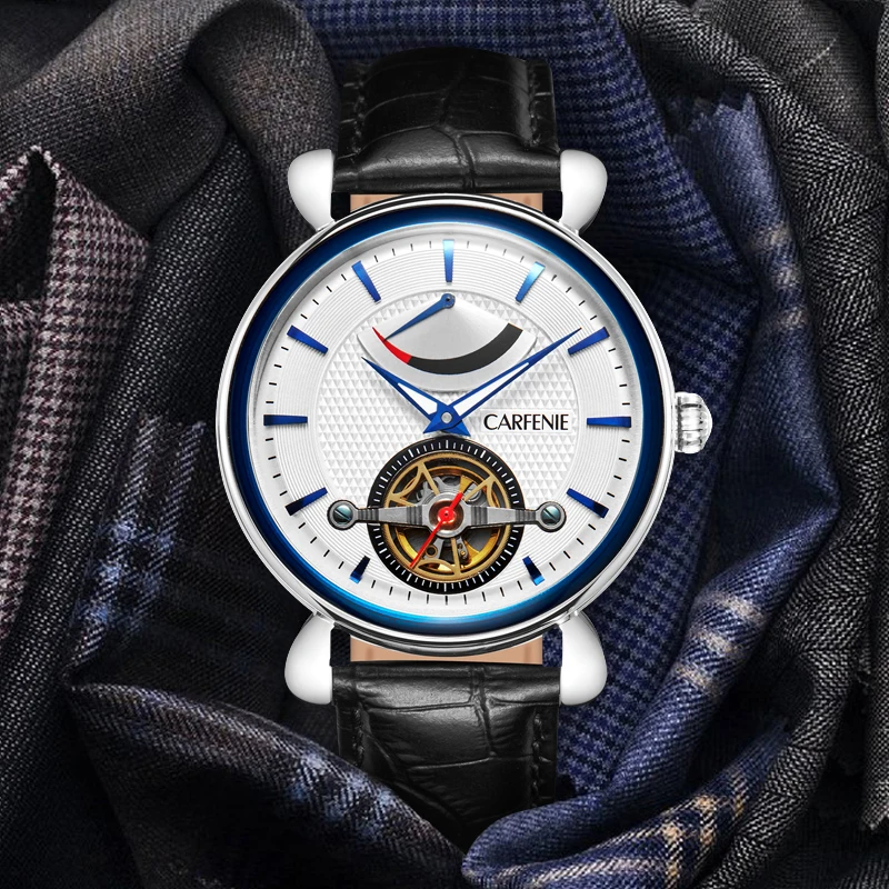 

2020 New Products Men's Watch Moon Phase Watch Classic Multifunctional Automatic Mechanical Watch Leather Bracelet Watch
