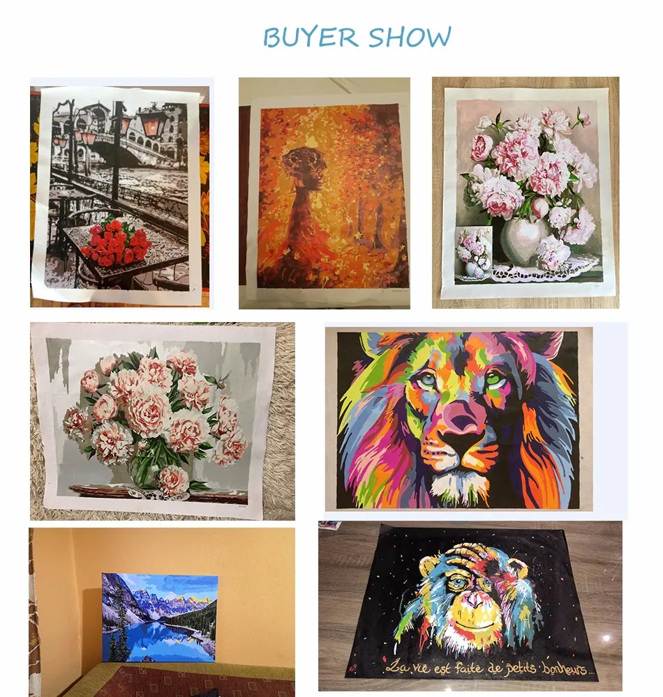

GATYZTORY 4050CM DIY Painting By Numbers Picture Colouring Zero Basis HandPainted Oil Painting Unique Gift Home Decor
