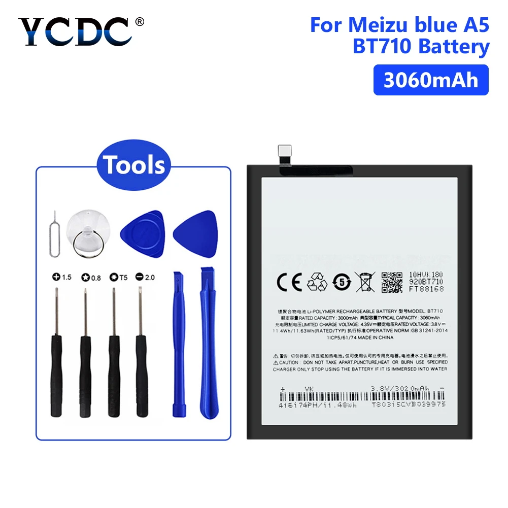 Литиевая батарея 3 8 в BT710 3060 мАч запасные аккумуляторы для Meizu Blue A5 M710M M710H M793Q M5c Meilan