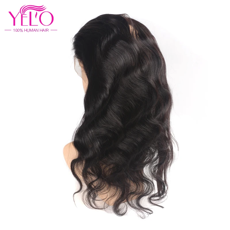 

YELO High Ratio 2Pcs Brazilian Remy Body Wave With 360 Lace Frontal 100% Natural Color Human Hair Body Wave