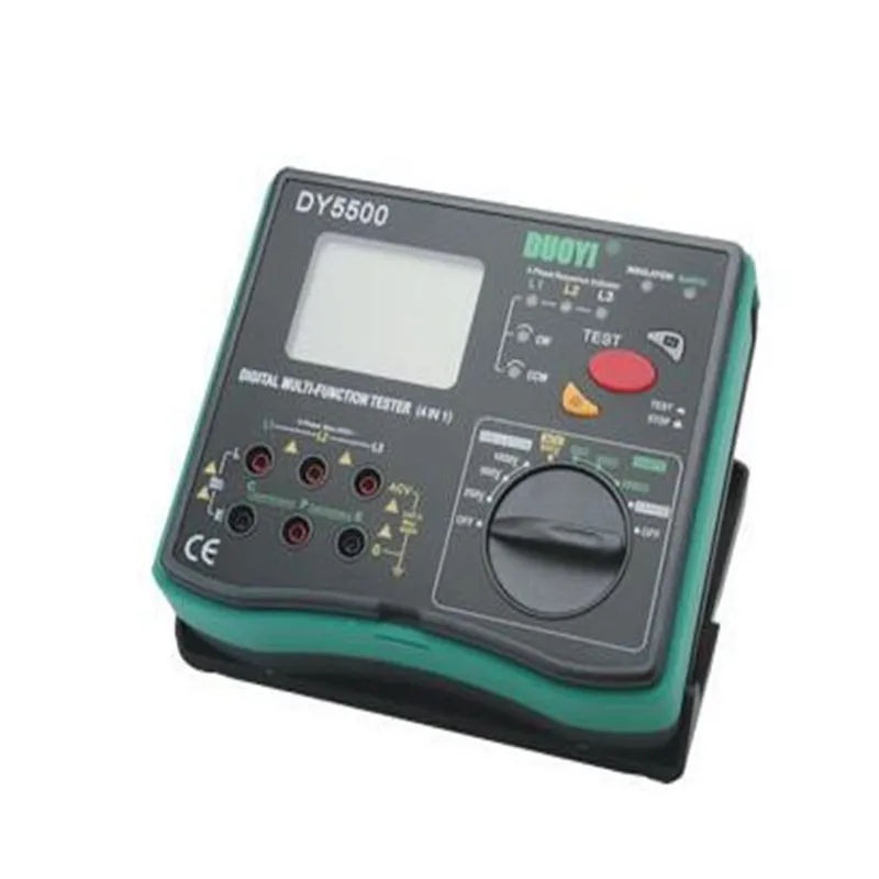 

Dy5500 4 In 1 Digital Multi-function Tester Multimeter - Insulation Tester + Earth Tester + Voltmeter + Phase Indicator
