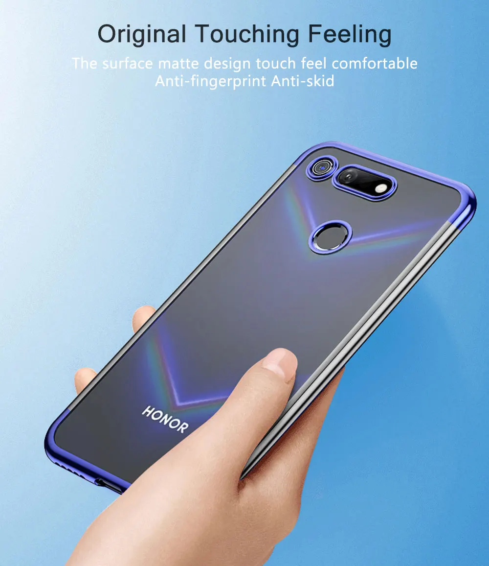Простой чехол для huawei Honor View 20 чехол-бампер тонкий мягкий прозрачный из ТПУ силиконовый задний Прозрачный чехол для huawei Honor V20 чехол
