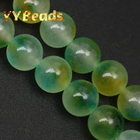 natural yellow green jaspers chalcedony beads green jades stone loose charm beads 6mm 12mm for jewelry making diy bracelets 15