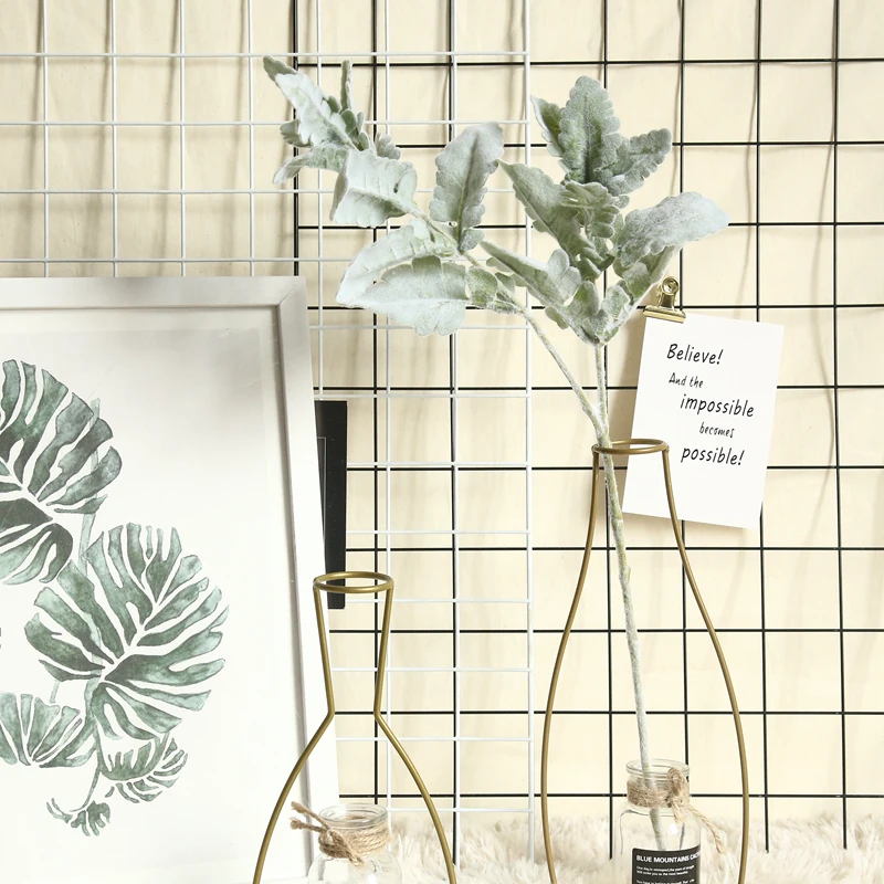 Искусственные растения флокирующие senecio cineraria листья ветки сделай сам домашний