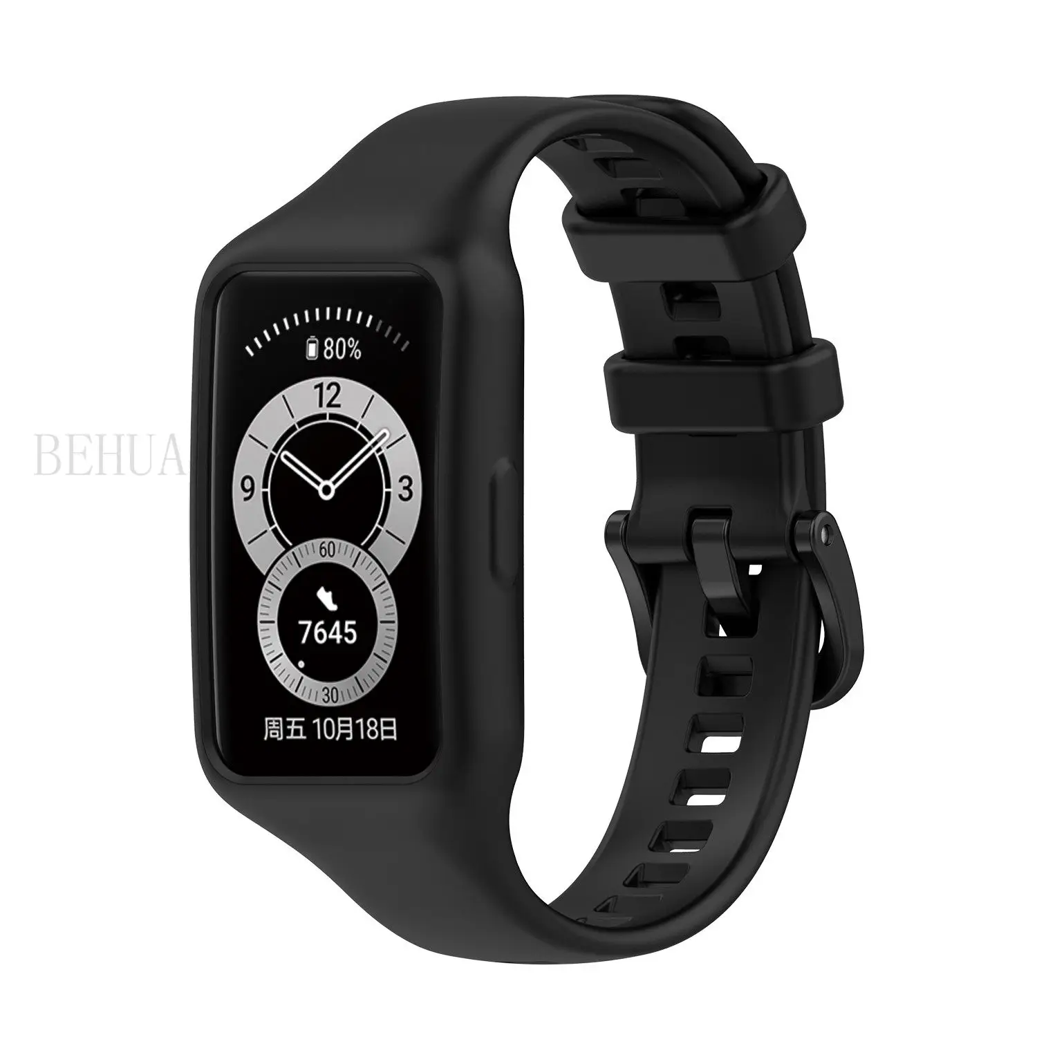 Ремешок для смарт-часов Huawei Band 6 силиконовый цветной сменный