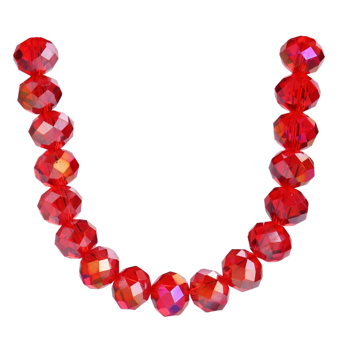 

Charms Red Craft Faceted Spacer Bulk Glass Making 4-12mm Wholesale Rondelle Jewelry DIY Lots Crystal Beads Loose Findings
