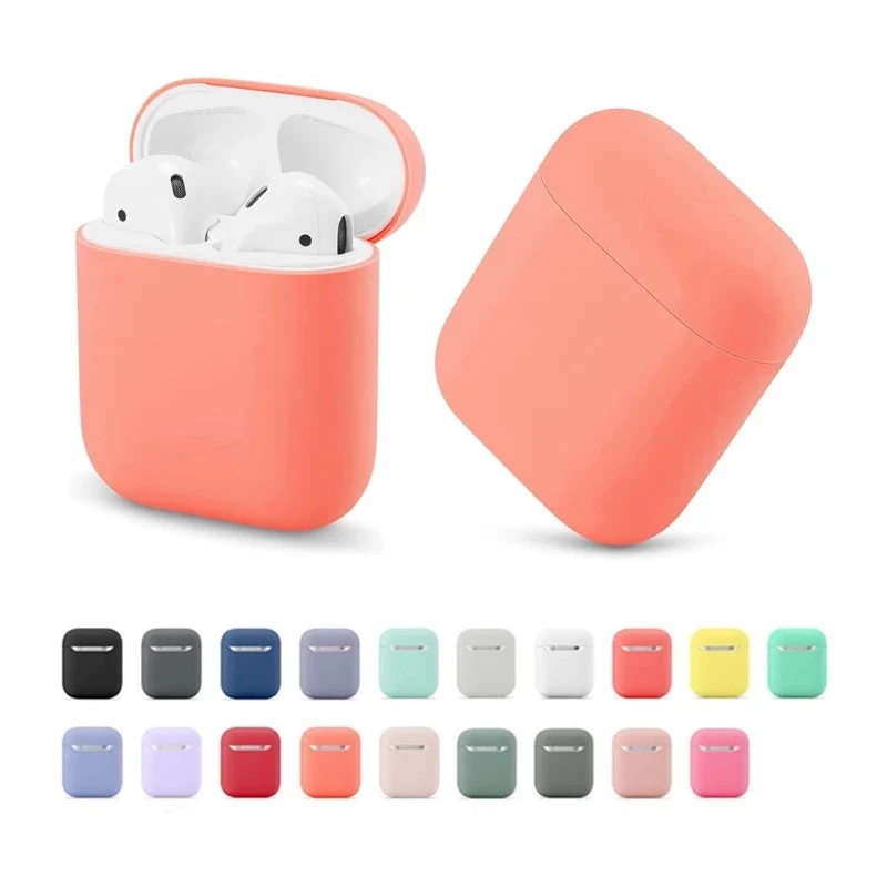 

For Airpods 1/2 Soft Silicone Earphone Cover AirPods Case Earpods Accessories Headset Protective Sleeve for Apple Airpods 2 Case