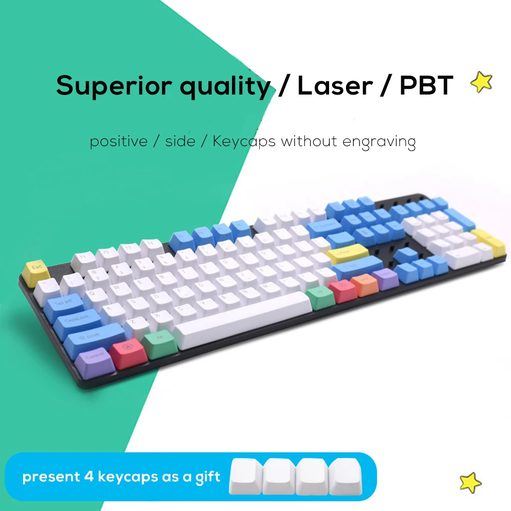 Механическая клавиатура с колпачками клавиш PBT 87 104 108 клавиши с английским языком для Cherry MX GK61 SK61 Jazz NOPPOO IKBC GANSS RK61 KBT че