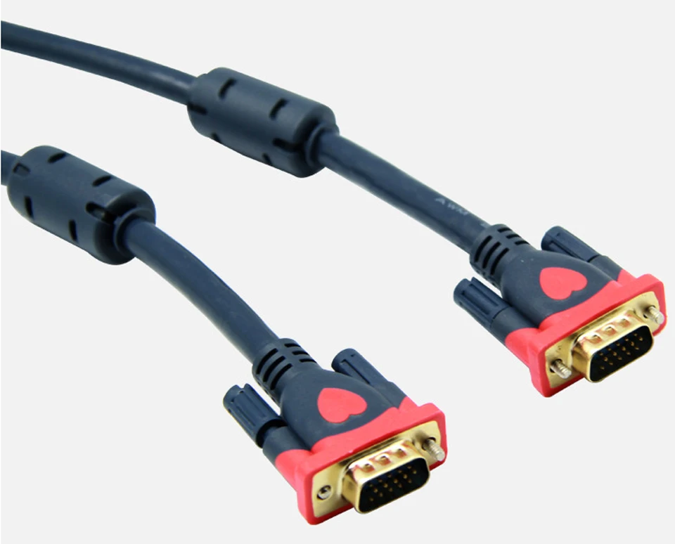 1080P VGA кабель Позолоченный разъем 1,5 м 3 м 5 м 10 м 15 м 20 м VGA к VGA кабель для компьютера проектор монитор экран