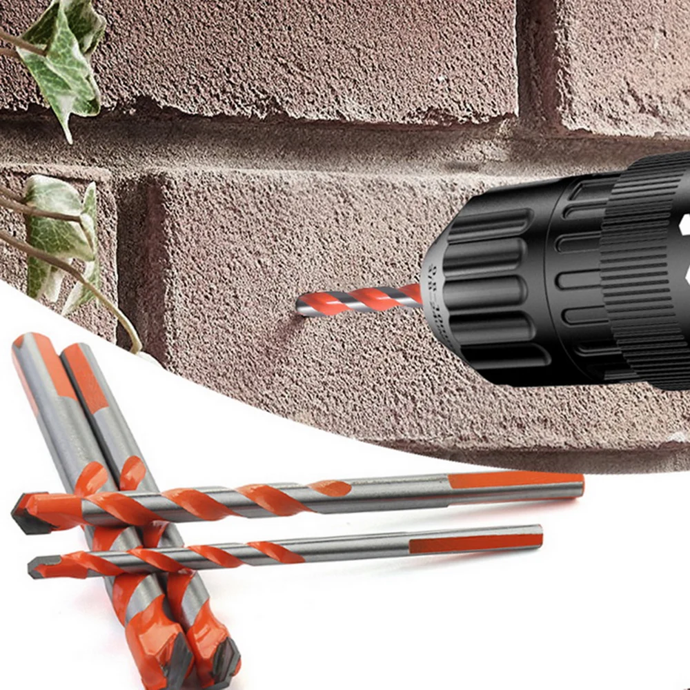 

8pcs 3-12mm Hole Punch Alloy Overlord Drill Triangle Multifunctional Drill Bit For Tile Concrete Brick Glass Plastic Wood Stone