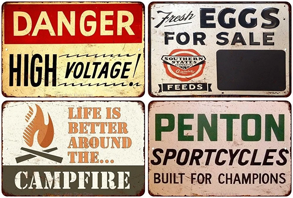 

Danger High Voltage! Metal Tin Signs Egg For Sale Vintage Home Plaque Metal Painting Wall Decor Board Retro Pub Funny Bar Tin