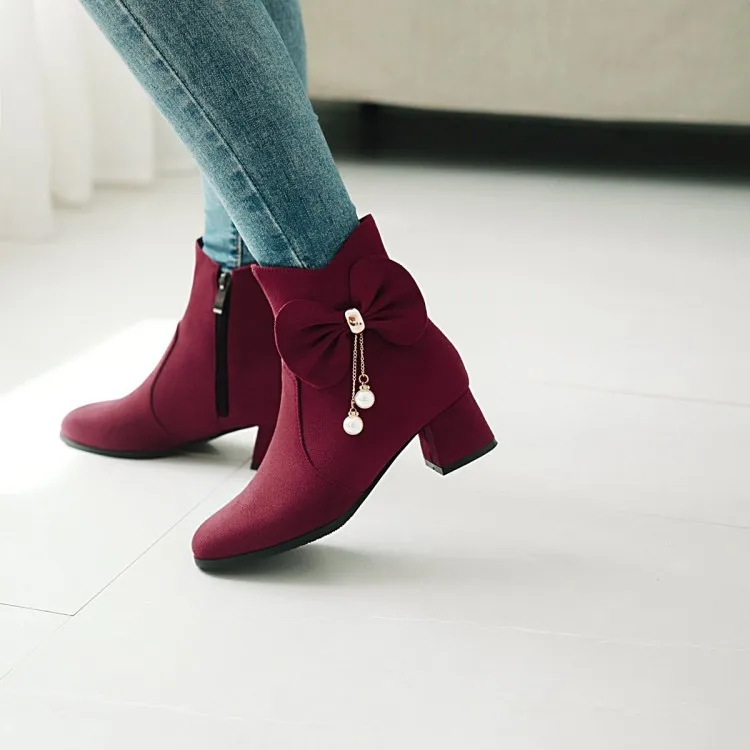 Женские ботинки с боковой молнией зимние больших размеров 9 10 11 17|Женские