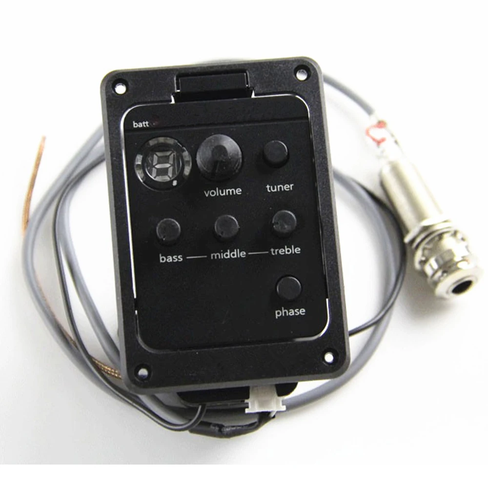 

10pcs Fishman 4 Bands EQ Guitar Preamp EQ with Tuner Undersaddle Pickup for Acoustic Guitar