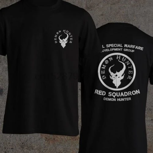 Devgru Demon Hunter Us Navy Seal Team 6 Red Men 2019 Fashion 100% хлопок Приталенный топ с короткими рукавами