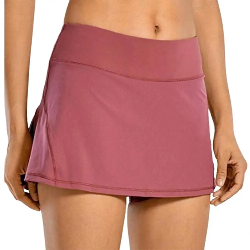 

Polyester Durable Women Sweet Athletic Skorts Stylish Tennis Culottes Elastic Waist for Beach