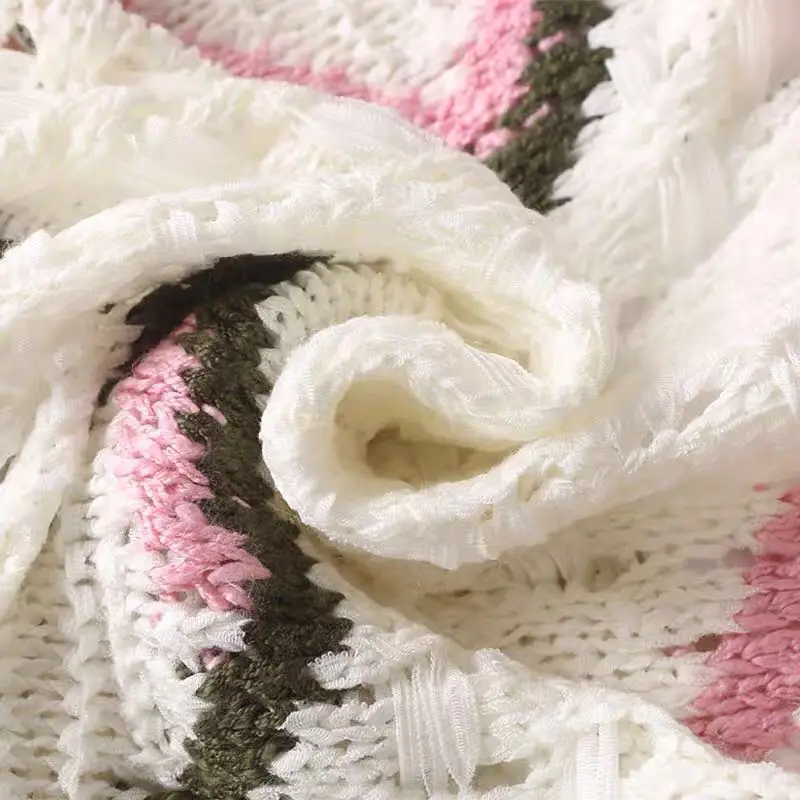 

Sweater women pullover autumn spring 2021 color brick clothes hollow out plaid casual jumper new zaful mujer suteres pull femme