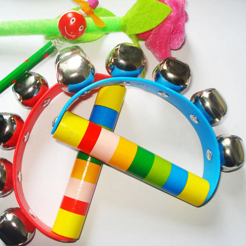 Игрушечный колокольчик встряхиватель тембурин ритм умный ребенок обучающий |