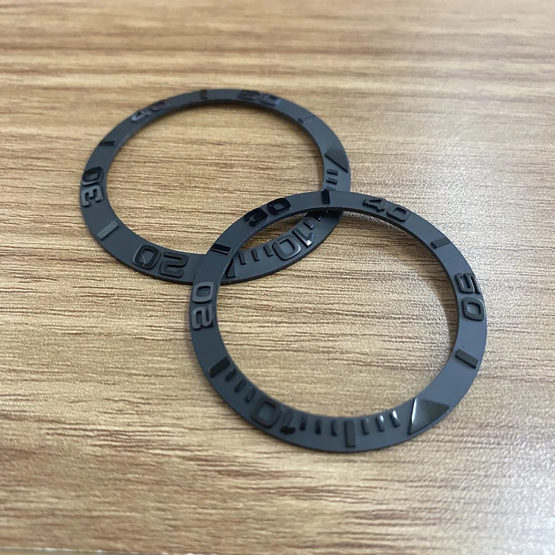 Керамический БЕЗЕЛЬ для часов 41 5 мм 38 Черное золото и серебро вставка циферблата