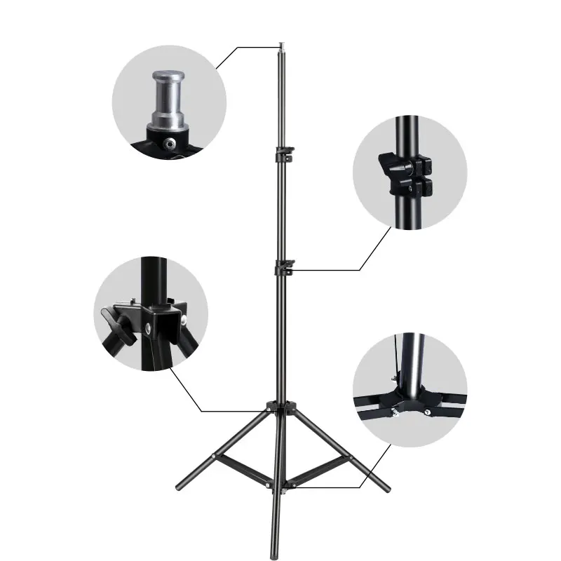 Золотистый 150cm/59inch Photography Tripod Light Stand With 1/4" Screw For Brithday Party Meeting Travel Wedding - Цвет: Золотистый