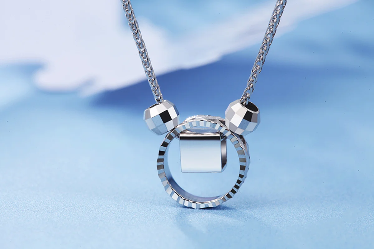 Притягательные PT950 платина белый реального чистого золота мяч набор цепи